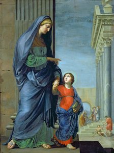 聖アンナが聖母を神殿に導く、1635-45年 作： Jacques Stella
